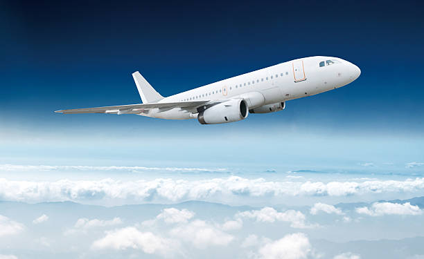 istock Passenger airliner flight in the blue sky 481413198