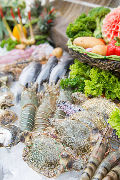 istock fresh seafood on ice for cooking in restaurant 481416734