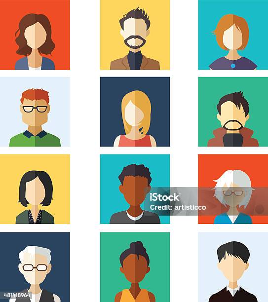 Avatar Icon Stock Illustration - Download Image Now - 2015, Adult, Avatar