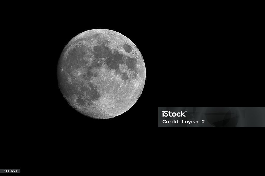 Full moon Full moon background isolated on black Astronomy Stock Photo