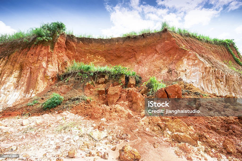 hill seen from below with a variety of textures Dirt Stock Photo