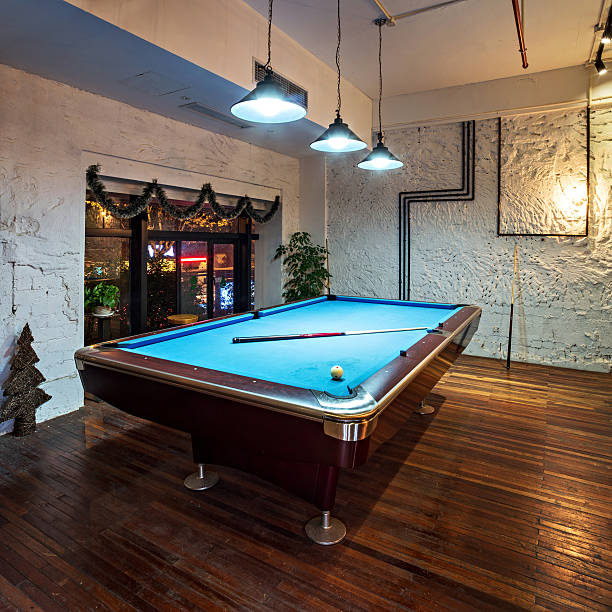 istock Contemporary interior, living room with a snooker table 481423105