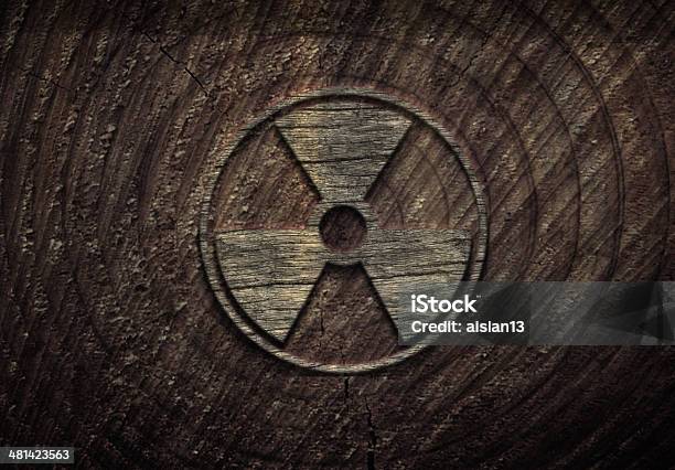 Radiation Warning On Grunge Wall Stock Photo - Download Image Now - Advice, Alertness, Building Exterior