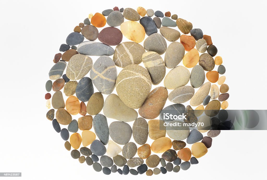 Round frame stones Round frame for natural stones Balance Stock Photo