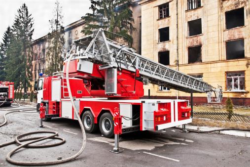 fire motor ladder to extinguish the fire