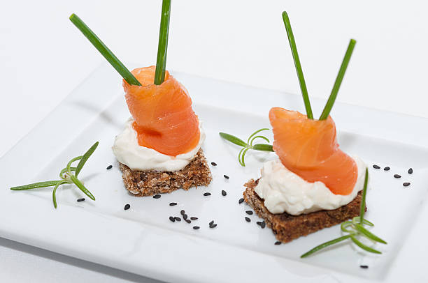 istock Smoked salmon skewers with cheese 481425732