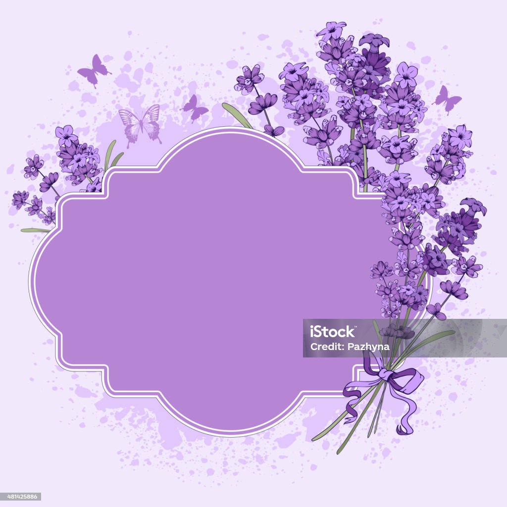 Lavender label Gentle vintage label with hand drawn floral elements in engraving style - fragrant lavender. Vector illustration. 2015 stock vector