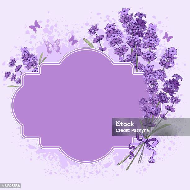 Lavender Label Stock Illustration - Download Image Now - 2015, Aromatherapy, Art