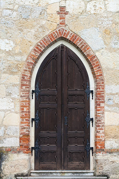 istock Old church door 481425956