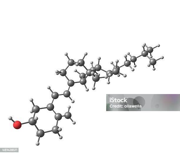 Vitamina D Estrutura Molecular Isolado A Branco - Fotografias de stock e mais imagens de Tridimensional - Tridimensional, Vitamina D, Alimentação Saudável