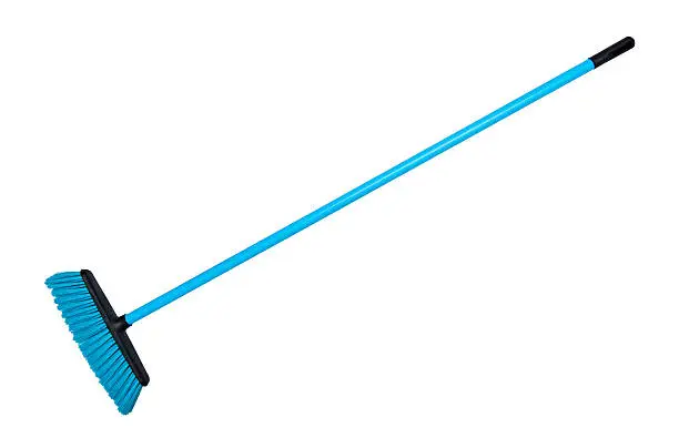 Cleaning broom isolated on the white background