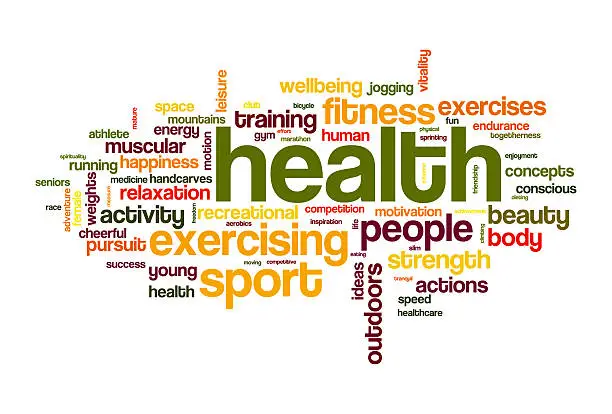 Photo of health word cloud