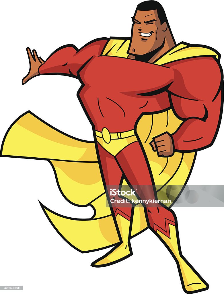Big menton noir Super-héros - clipart vectoriel de Super-héros libre de droits