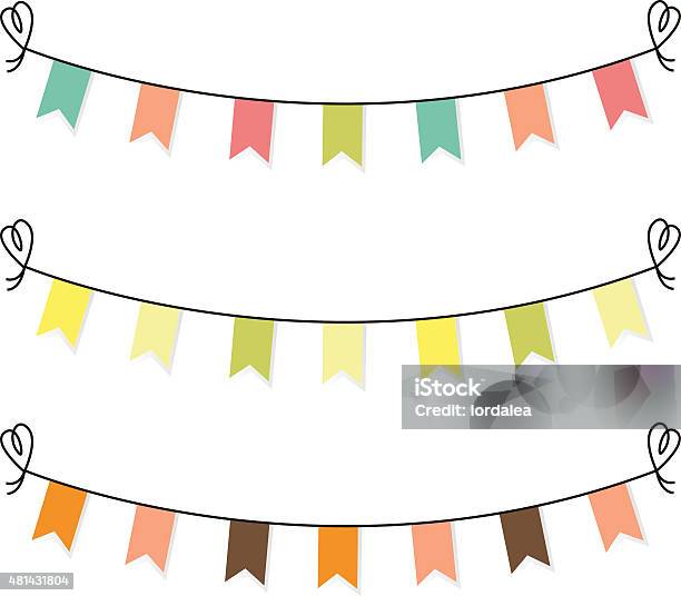 Cute Flags Clipart For Baby Shower Set Isolated On White Stock Illustration - Download Image Now