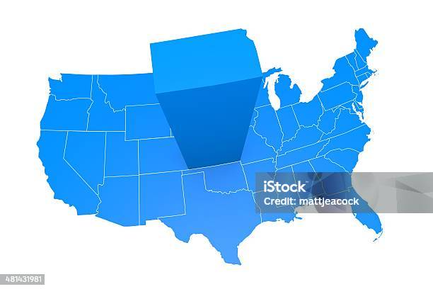 Estados Unidos Estado De Kansas Foto de stock y más banco de imágenes de Azul - Azul, Borde, Cartografía