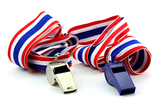 istock standless whistle and blue plastic whistle with Thailand nationa 481432294