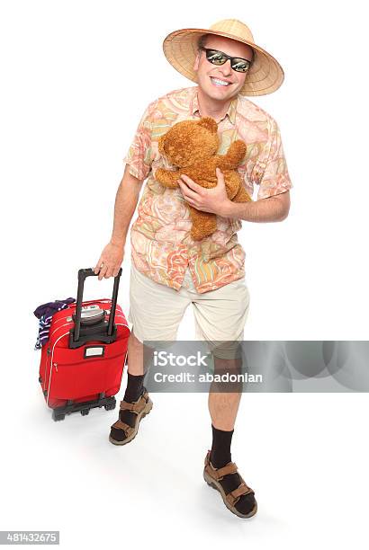 Funny Traveler Stock Photo - Download Image Now - Adult, Airport, Bag