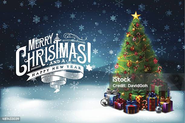 Christmas Wishes 6 Stock Illustration - Download Image Now - Christmas, Text, Christmas Tree