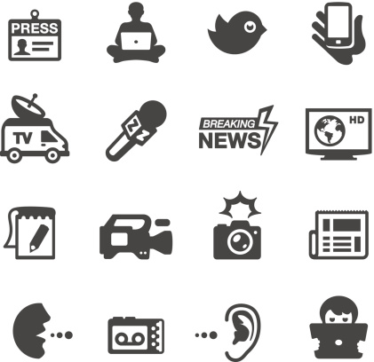 Mobico icons collection - World press and news reporter.