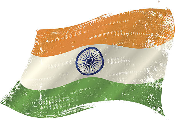индийский гранж флаг гранж флаг - india new delhi indian culture pattern stock illustrations
