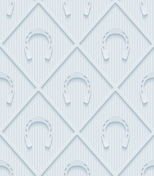 Light gray horseshoes wallpaper. vector art illustration