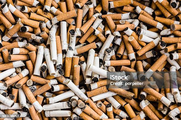 Cigarettes Stock Photo - Download Image Now - Cigarette Butt, Cigarette, Smoking Issues