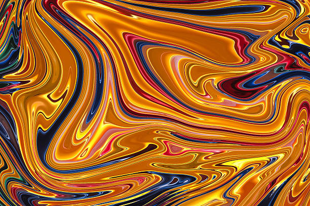 istock Abstract acrylic painted waves background. Creative art illustra 481443412