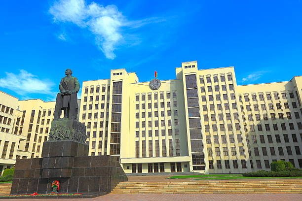 istock Lenin on the Independence square in Minsk, Belarus 481444046