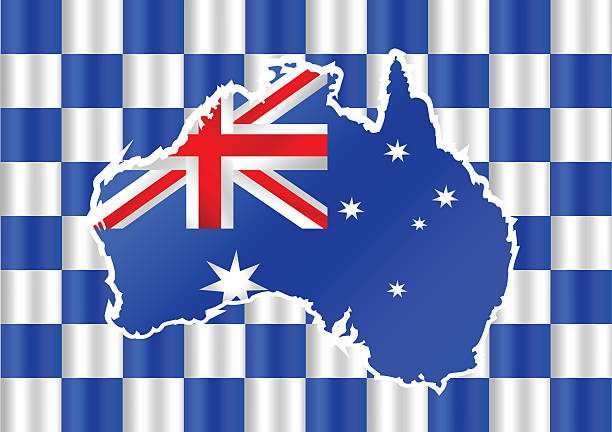 istock Map and flag of Australia idea design 481447835