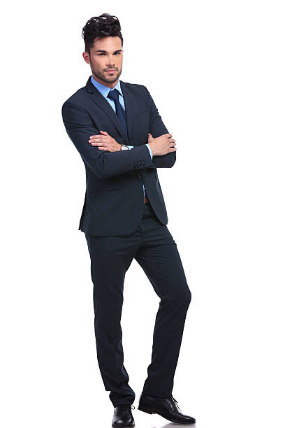istock confident young business man standing with hands crossed 481448181