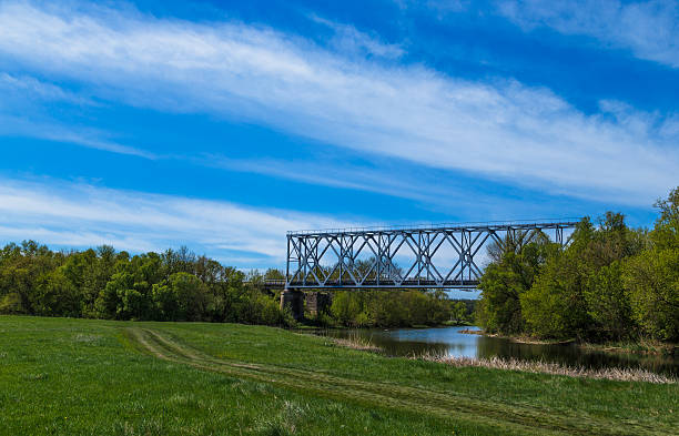 istock railway bridge over the river in province 481448188