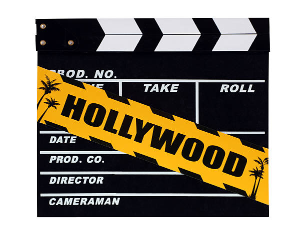 istock Blank movie production clapper board 481448745