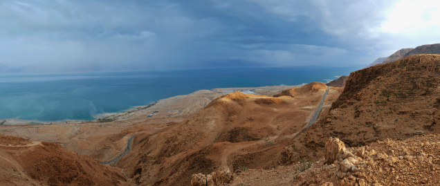 View of Dead Sea in the winter, Israel