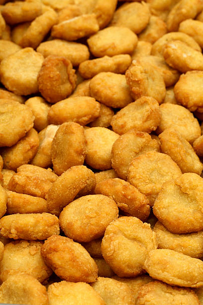 chicken nuggets stock photo