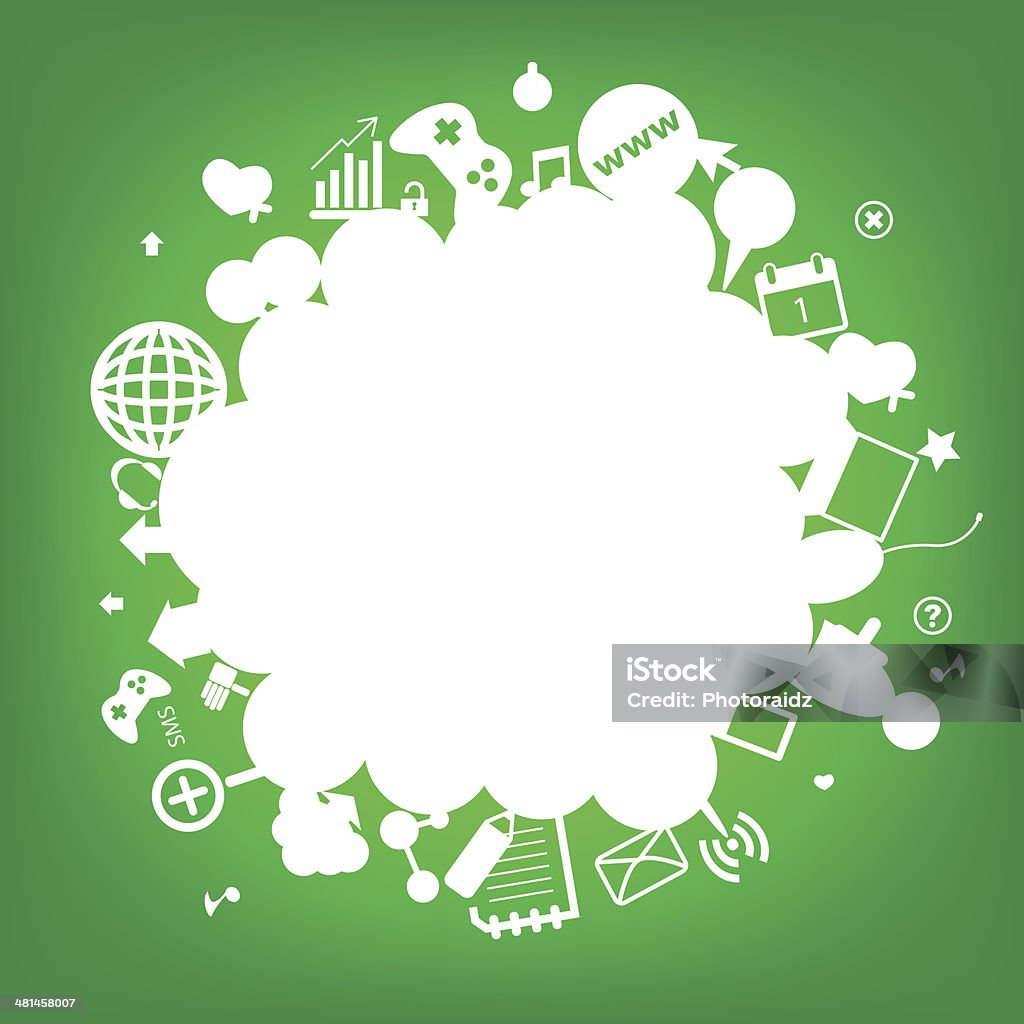 Social network background with media icons. Vector illustration Abstract stock vector