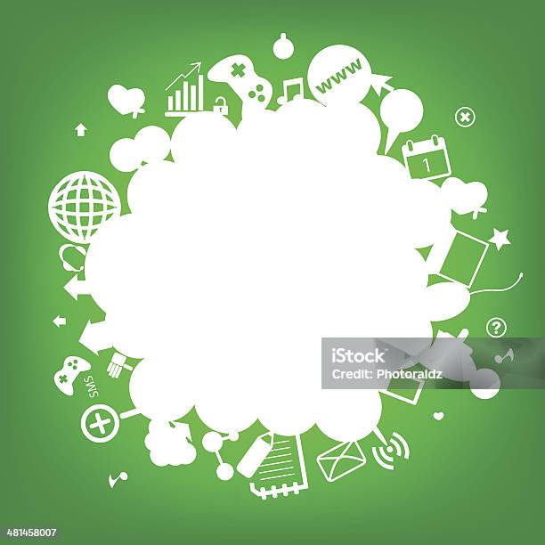 Social Network Background With Media Icons Vector Illustration Stock Illustration - Download Image Now