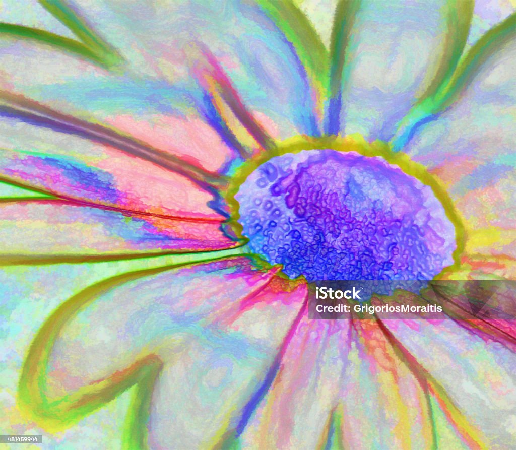 Abstract Daisy Colorful Daisy Abstract Painting Stock Illustration - Download Image ...
