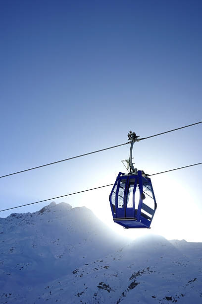 st. anton-ski lift - arlberg - fotografias e filmes do acervo