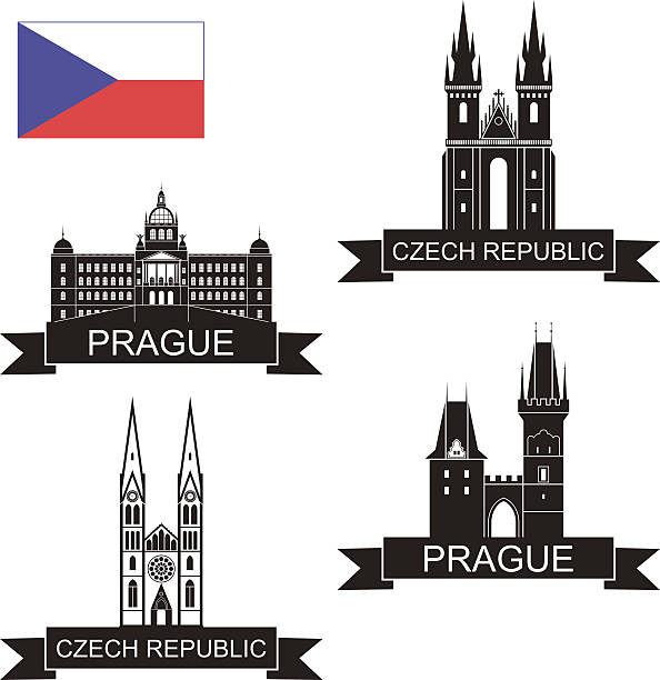 Czech Republic ( EPS. JPEG ) wenceslas square illustrations stock illustrations