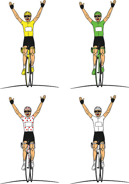 illustrazioni stock, clip art, cartoni animati e icone di tendenza di stagewin - maglia gialla maglia da ciclista