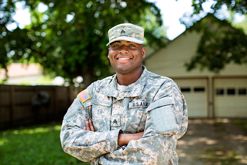 Stock image of a real member of the U.S. armed forces.