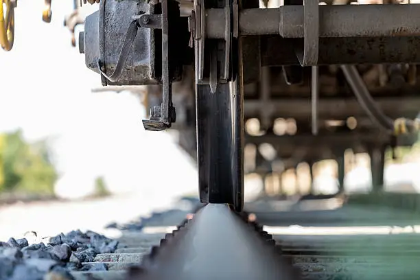 Photo of Closeup of train wheels