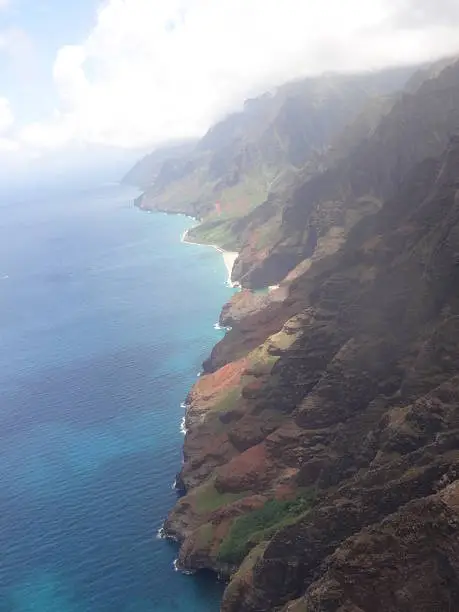 View of Napali Coast from above, Kauai, Hawaii