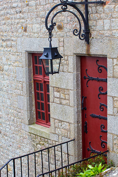 istock Lantern above door and the window 481469931