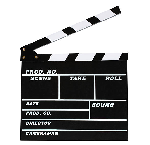 istock Blank movie production clapper board 481474497