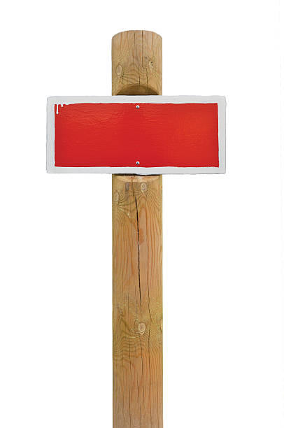 istock Red prohibition warning signboard blank horizontal metal signage isolated background 481475585