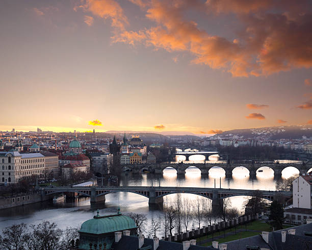 istock Prague at Twilight, view of Bridges on Vltava 481475968
