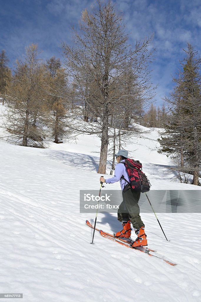 Ski touring - Royalty-free Viajar sozinho Foto de stock