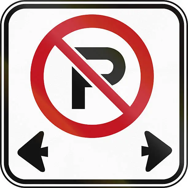 Photo of No Parking Square Sign in Canada
