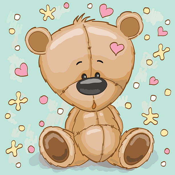 bear - bear teddy bear characters hand drawn stock illustrations